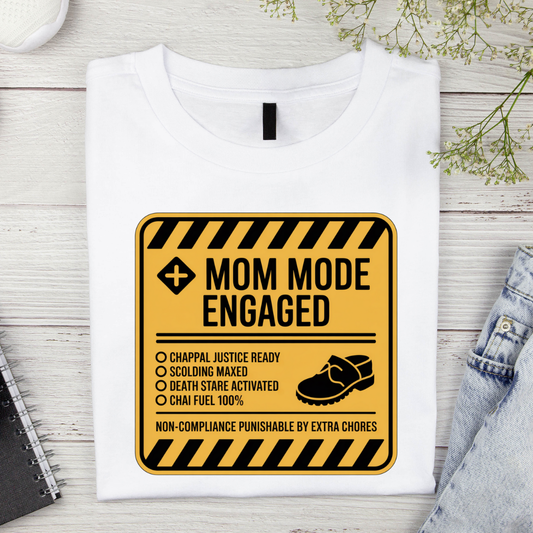 Caution Mom Mode Unisex Classic T-Shirt