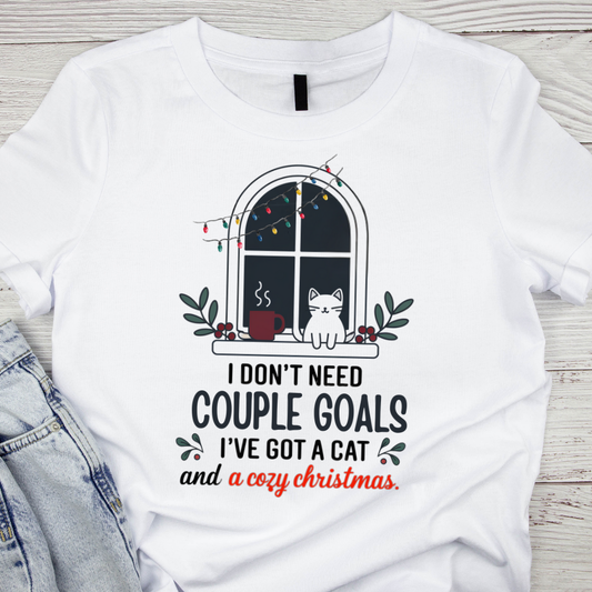 Cozy Christmas With My Cat Unisex Classic T-Shirt