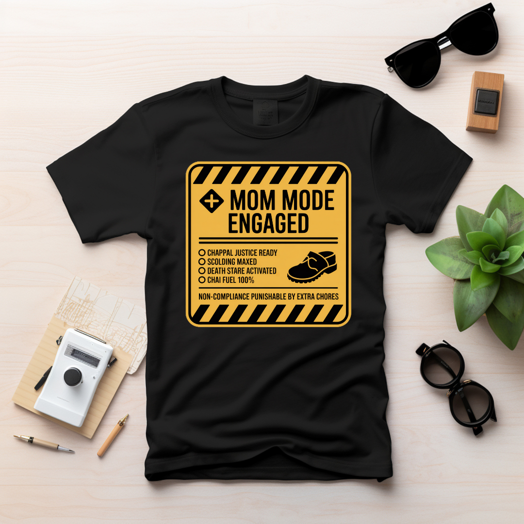 Caution Mom Mode Unisex Classic T-Shirt