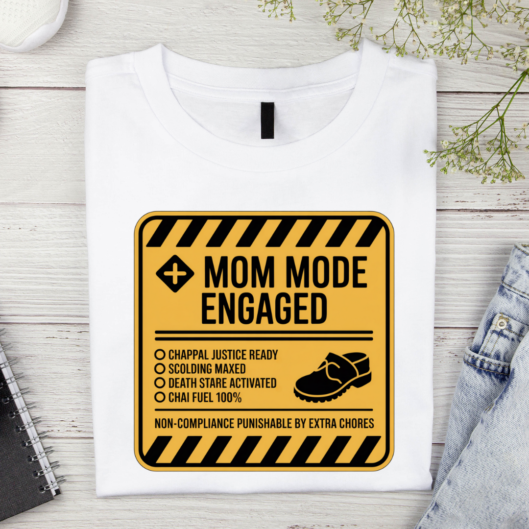 Caution Mom Mode Unisex Classic T-Shirt