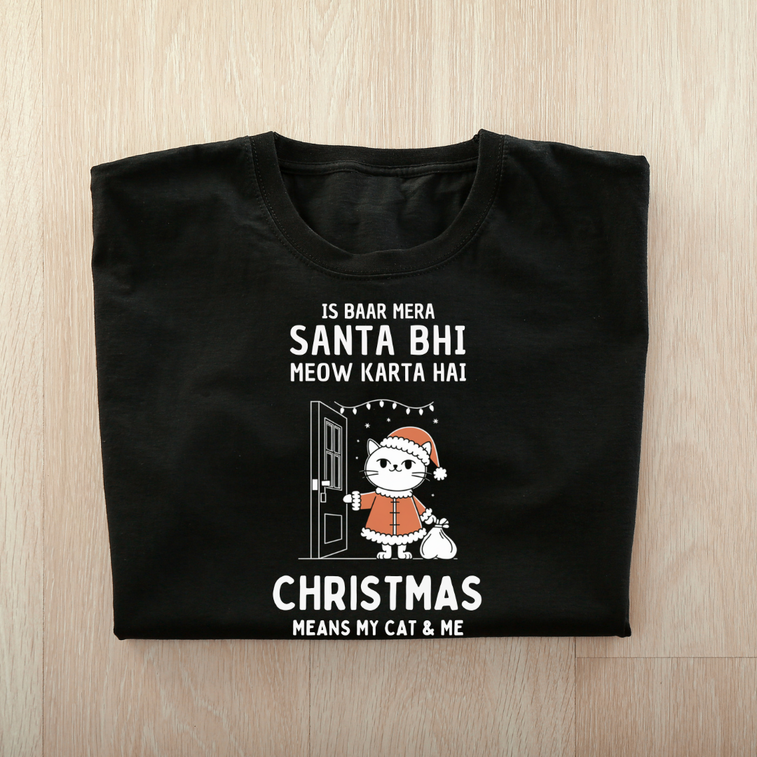 My Cat Is My Santa Unisex Classic T-Shirt