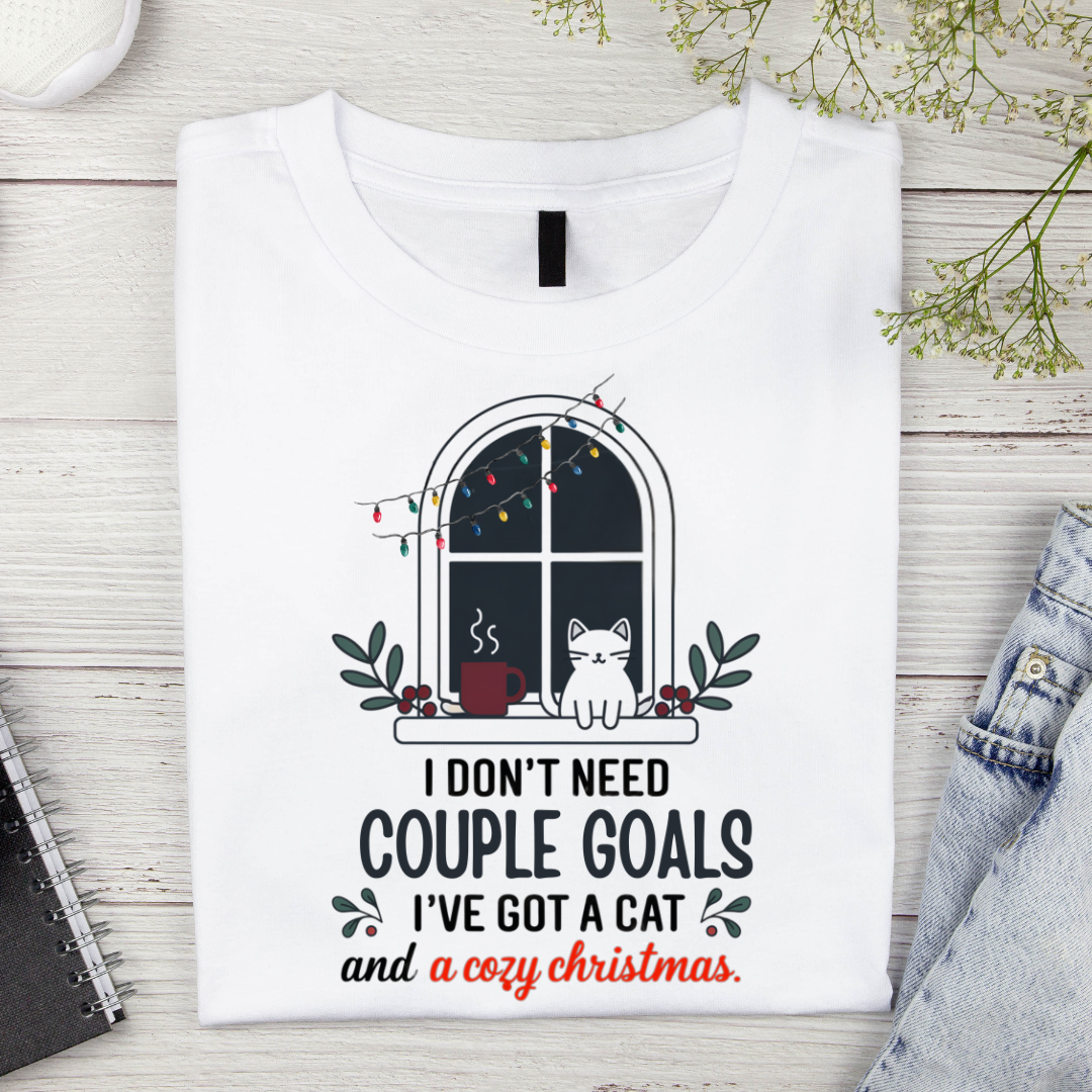 Cozy Christmas With My Cat Unisex Classic T-Shirt