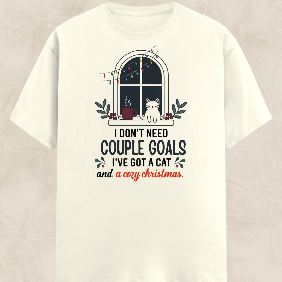 Cozy Christmas With My Cat Unisex Classic T-Shirt