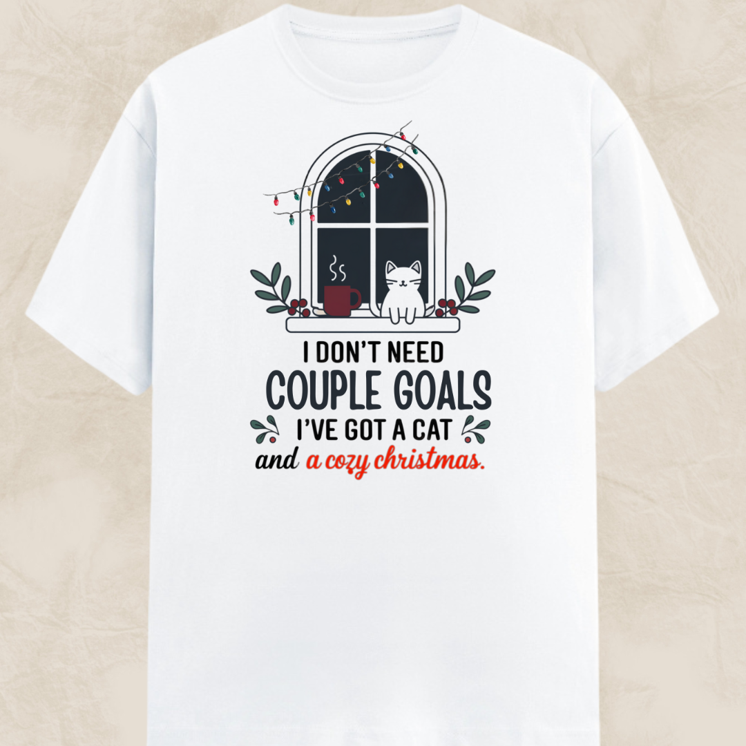 Cozy Christmas With My Cat Unisex Classic T-Shirt