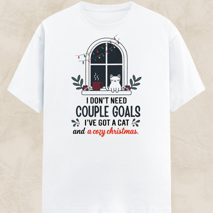 Cozy Christmas With My Cat Unisex Classic T-Shirt