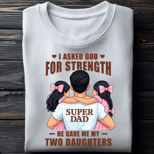 Dad With Two Daughters Unisex Oversized Sweatshirt
