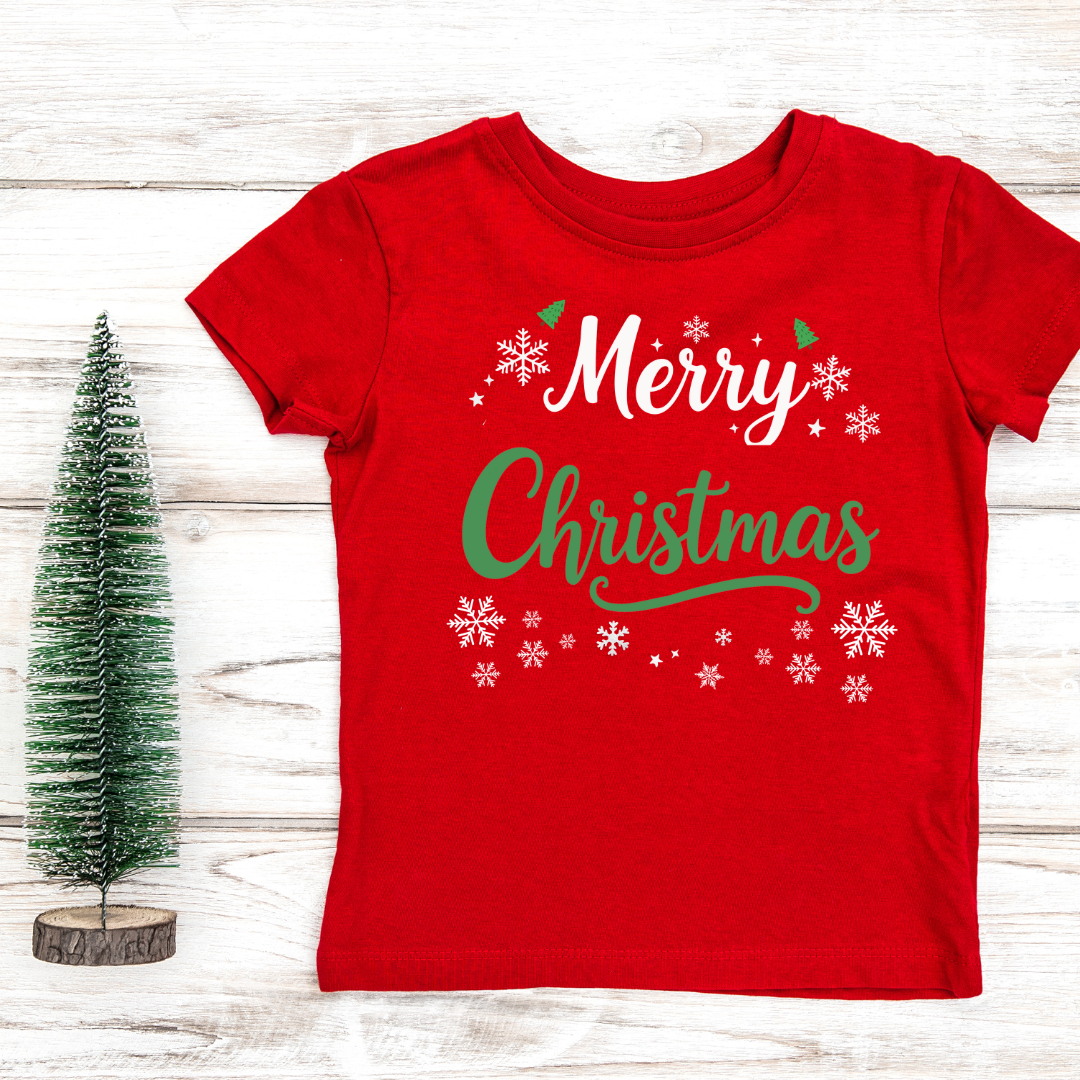 Merry Christmas Kids Unisex Crew Neck T-Shirt