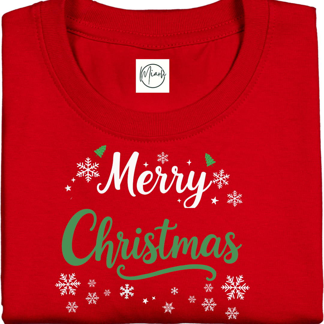 Merry Christmas Kids Unisex Crew Neck T-Shirt