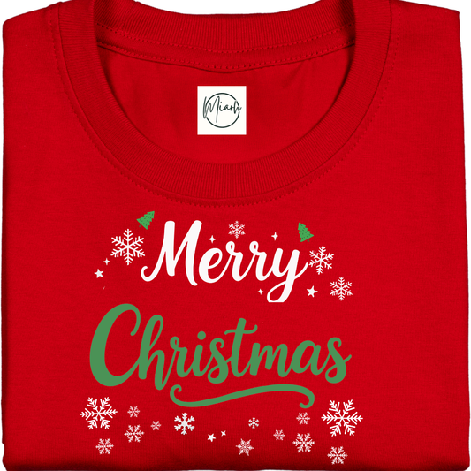 Merry Christmas Kids Unisex Crew Neck T-Shirt