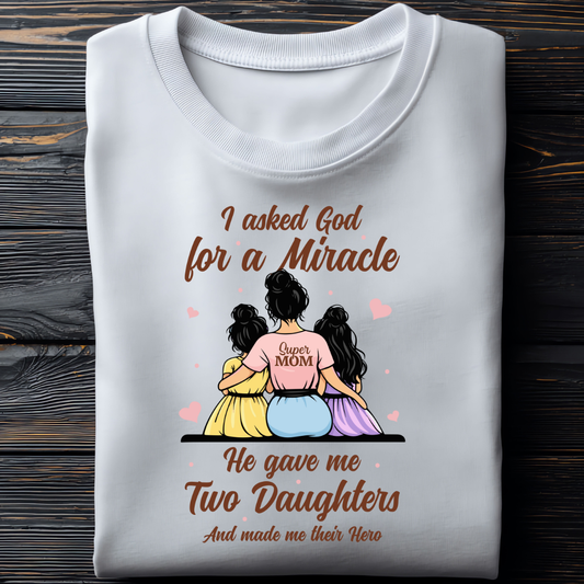 Mom With Two Daughters Unisex Oversized Sweatshirt